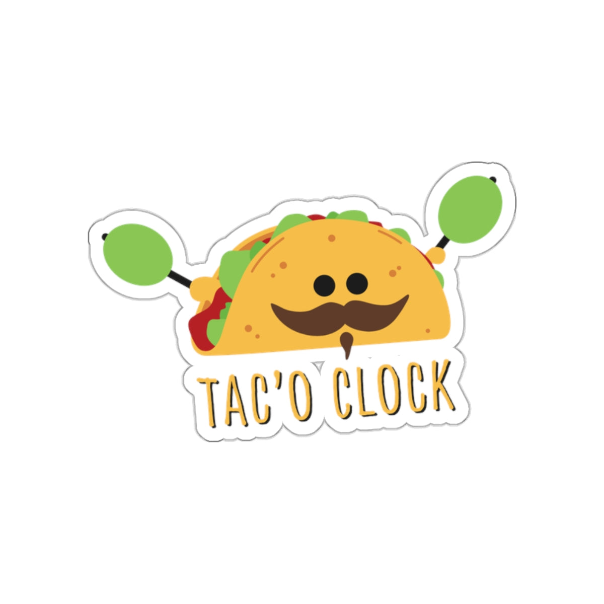 Die-Cut Stickers | Vibrant Art for Personalization (Tac'O Clock)