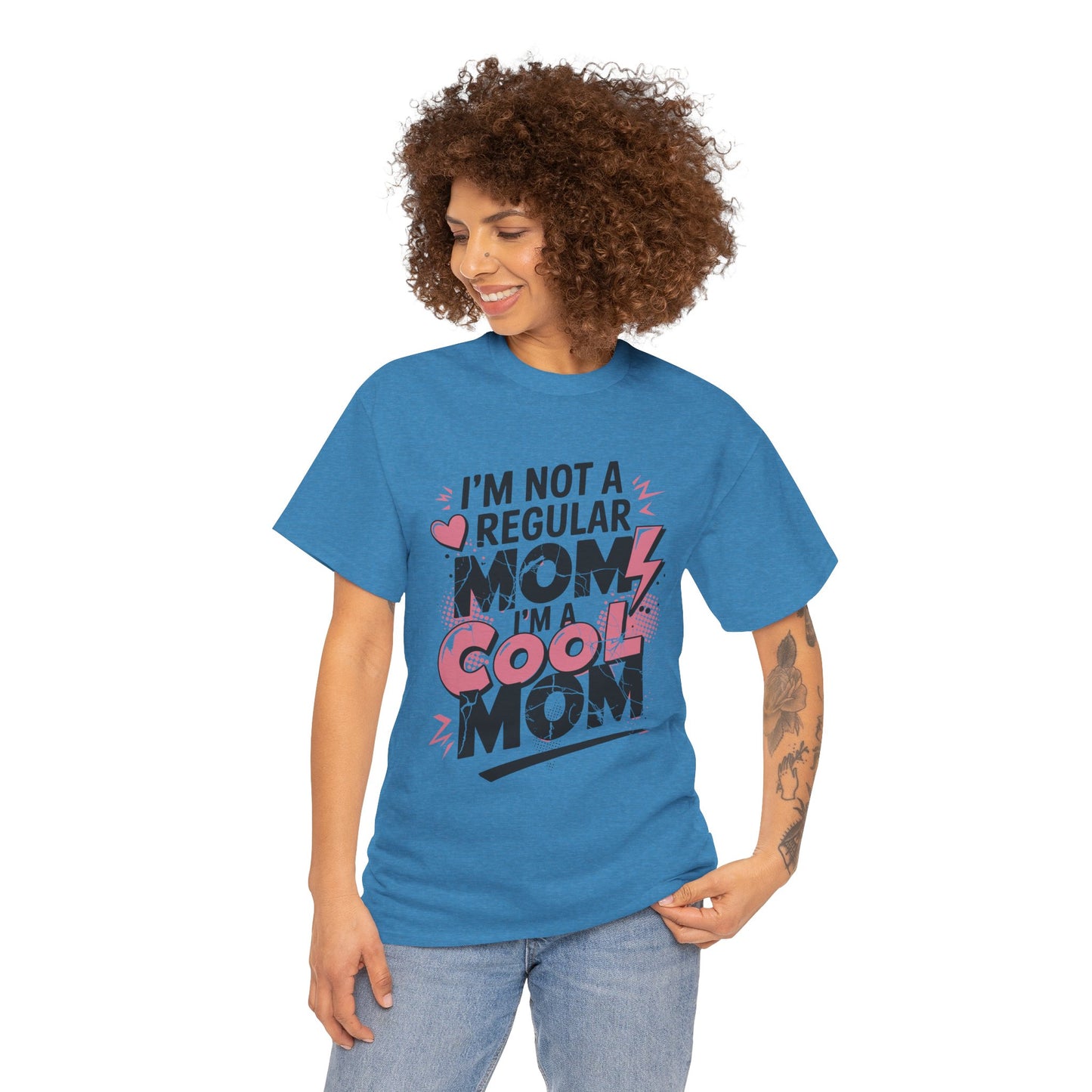 Unisex Heavy Cotton Tee (I'm Not a Regular Mom, I'm a Cool Mom)