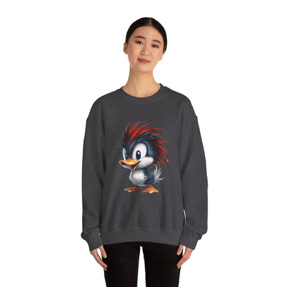 Unisex Heavy Blend™ Crewneck Sweatshirt (Red Hair Duck)