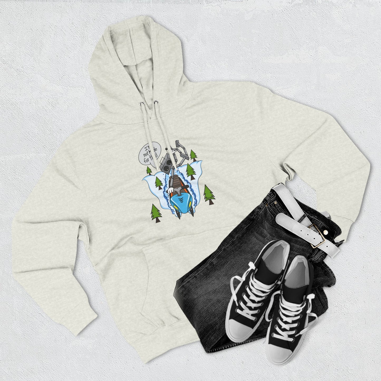 Three-Panel Fleece Hoodie (Not made for this - Snowmobiler)