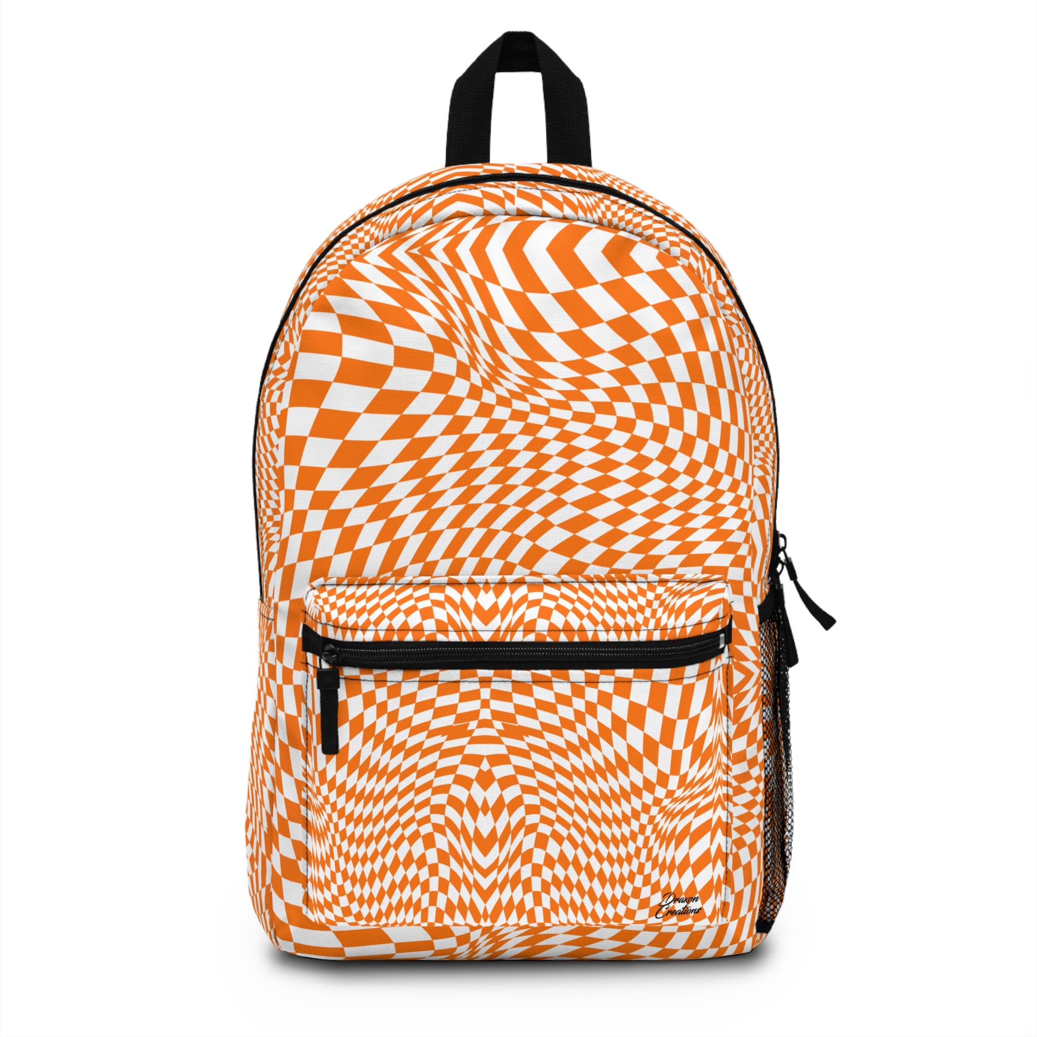 Backpack School Bag (Orange pixels)