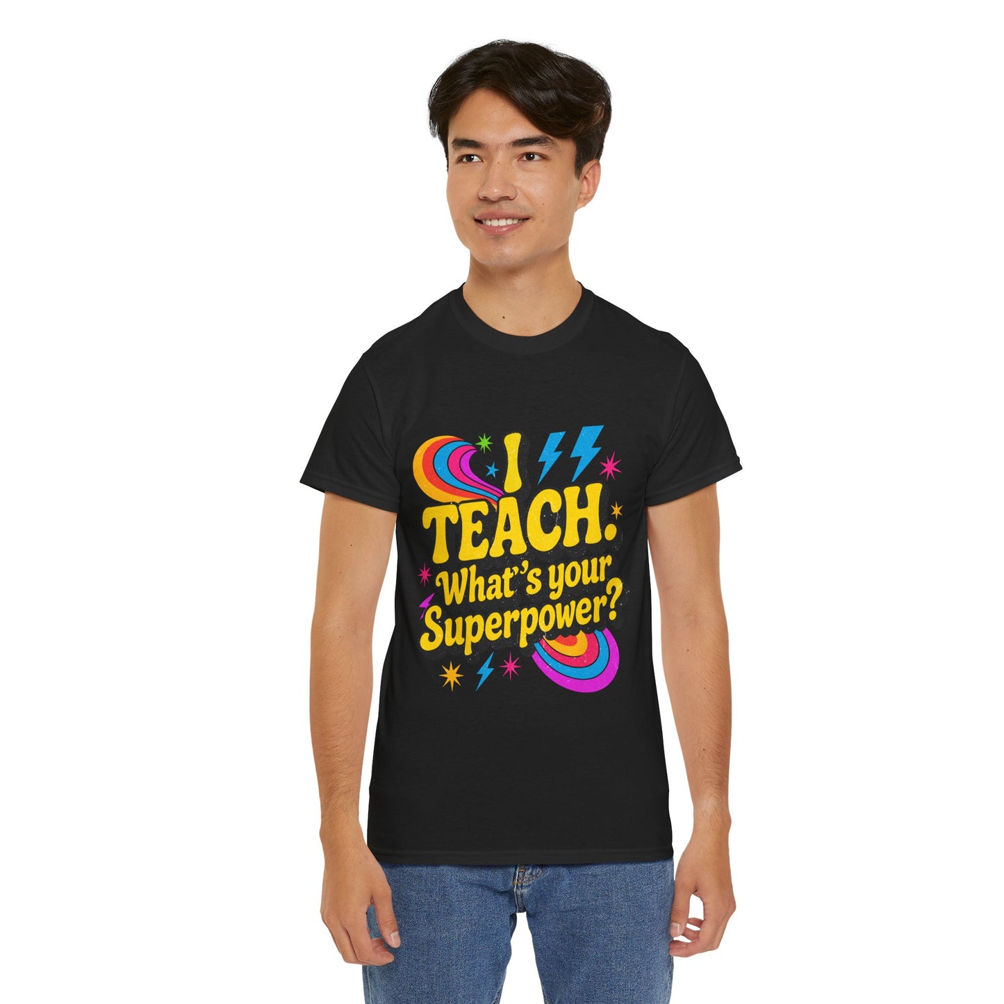 Unisex Heavy Cotton Tee (I Teach, What's Your Superpower?)