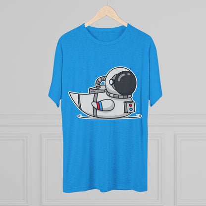 Unisex Tri-Blend Crew Tee (Astronaut Duck)