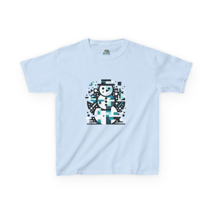 Kids Heavy Cotton T-Shirt (Abstract Snowman)