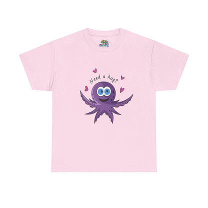 Unisex Heavy Cotton Tee (Octopus Hug)
