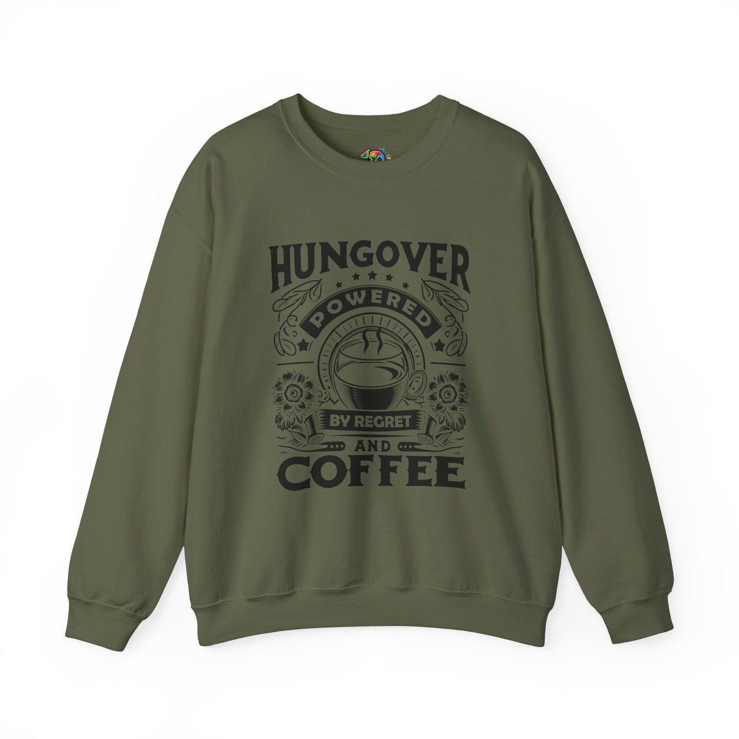 Unisex Heavy Blend™ Crewneck Sweatshirt (Hungover - Powered by Coffee)