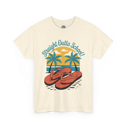 Unisex Heavy Cotton Tee (Straight Outta School)
