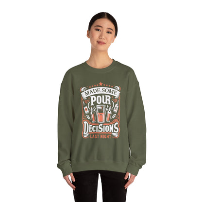 Unisex Heavy Blend™ Crewneck Sweatshirt (Pour Decisions)