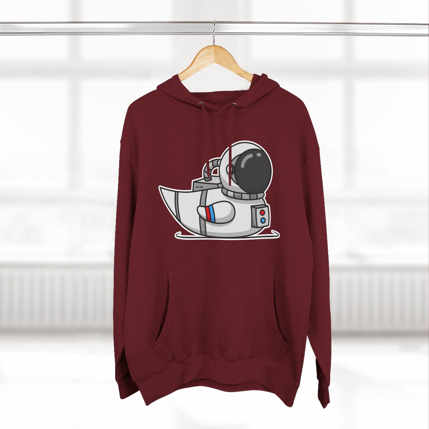 Three-Panel Fleece Hoodie (Astronaut Duck)