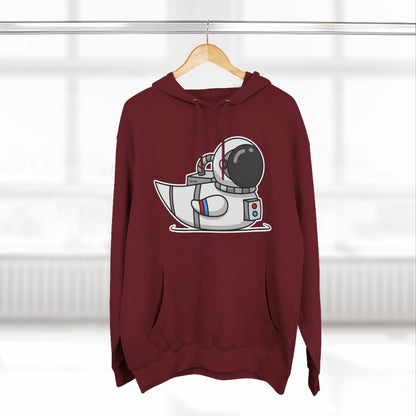 Three-Panel Fleece Hoodie (Astronaut Duck)
