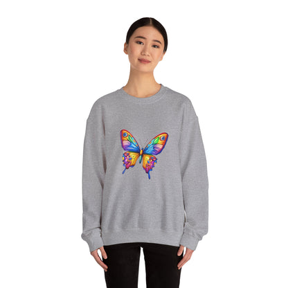 Unisex Heavy Blend™ Crewneck Sweatshirt (Colorful Butterfly)