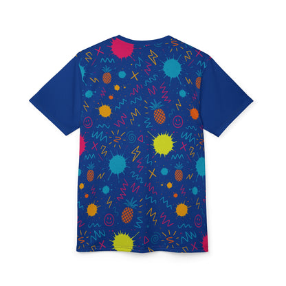 Unisex Cut & Sew Tee (Pineapple Scribble)