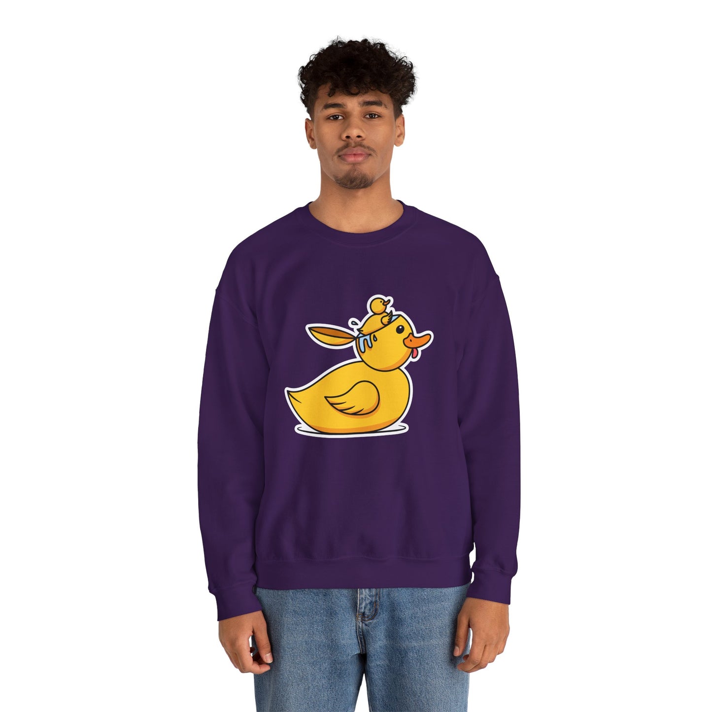 Unisex Heavy Blend™ Crewneck Sweatshirt (Duck Bird Brain)
