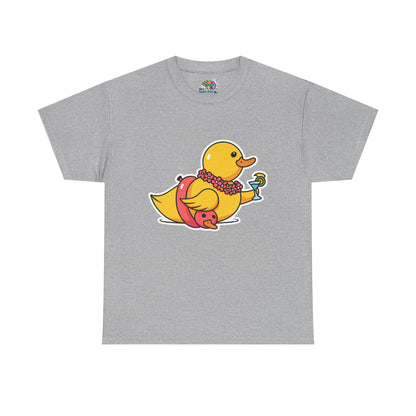 Unisex Heavy Cotton Tee (Tropical Duck)