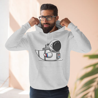 Three-Panel Fleece Hoodie (Astronaut Duck)