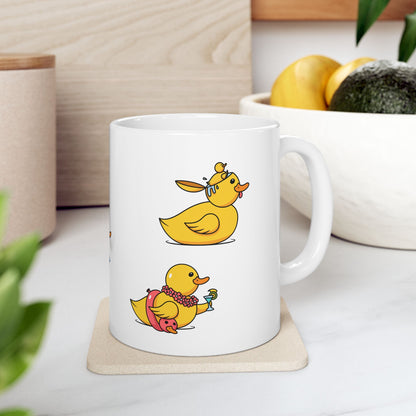 Cute Duck Illustration Coffee Cup - 11oz & 15oz (Different Ducks)