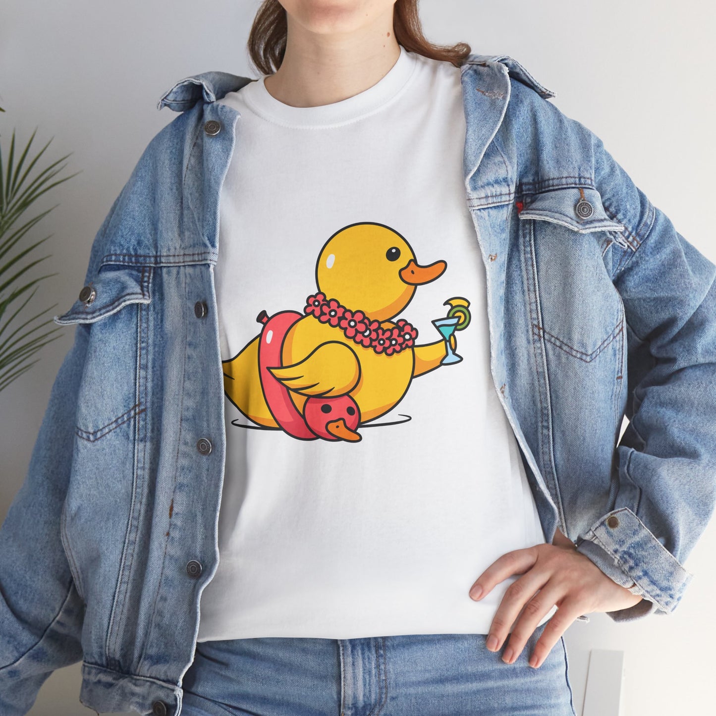 Unisex Heavy Cotton Tee (Tropical Duck)