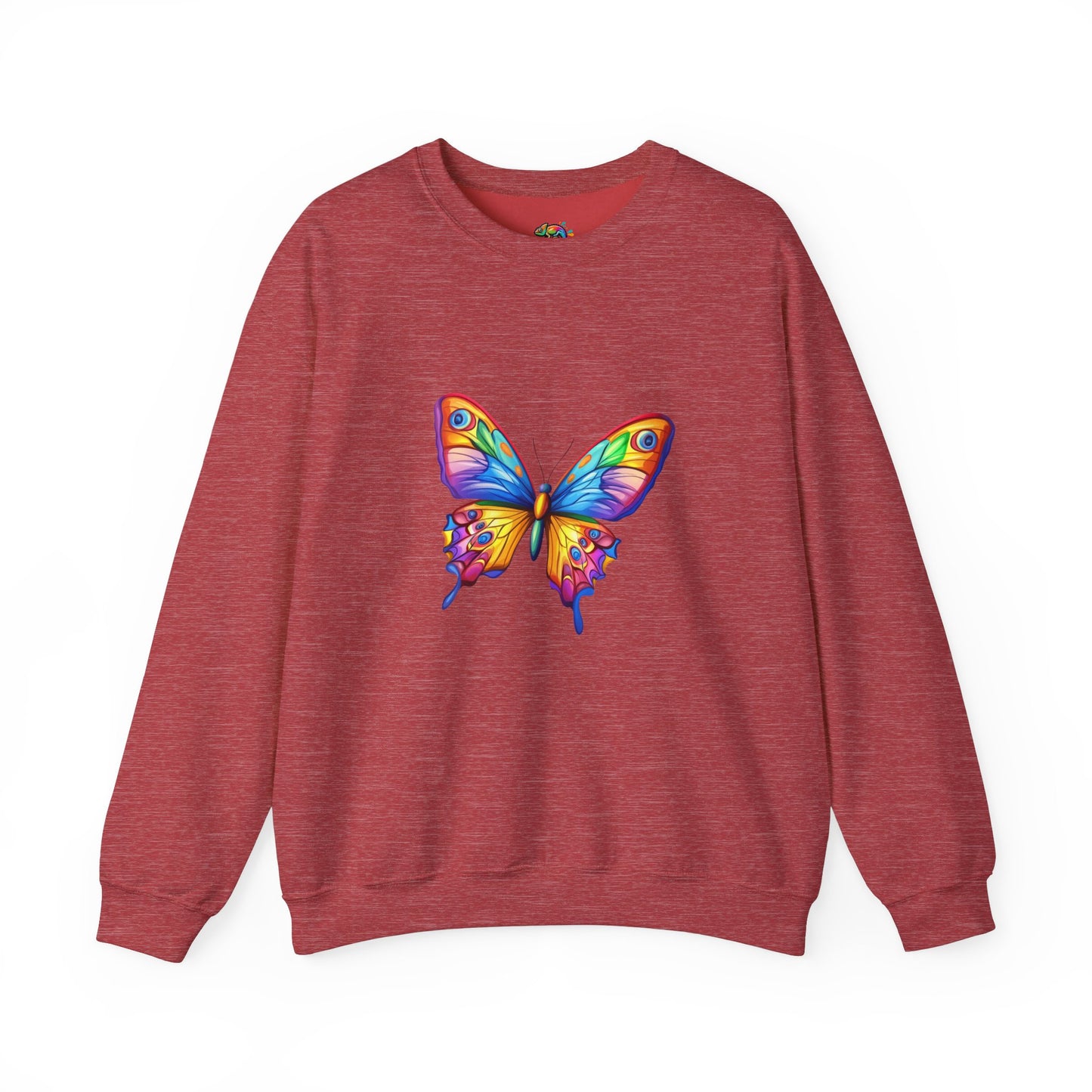 Unisex Heavy Blend™ Crewneck Sweatshirt (Colorful Butterfly)