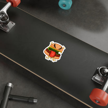 Die-Cut Stickers | Vibrant Art for Personalization (Cheeseburger Monster)