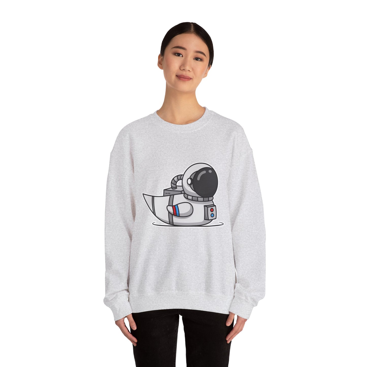 Unisex Heavy Blend™ Crewneck Sweatshirt (Astronaut Duck)