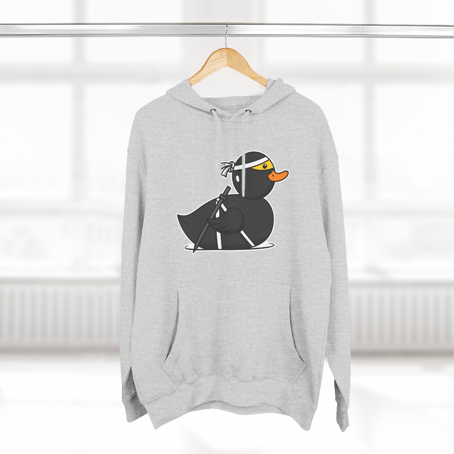 Three-Panel Fleece Hoodie (Ninja Duck)