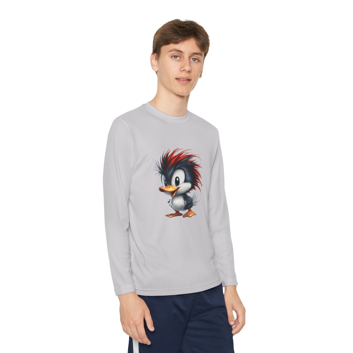 Youth Long Sleeve Competitor Tee (Red Hair Duck)