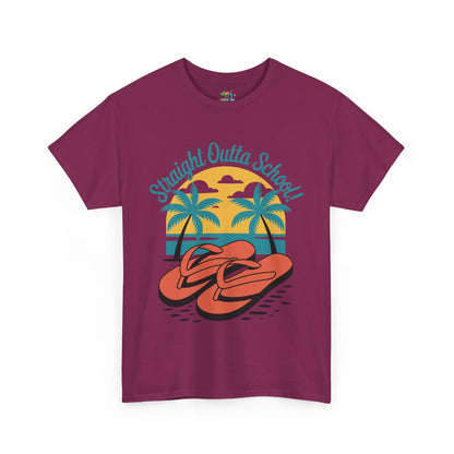 Unisex Heavy Cotton Tee (Straight Outta School)