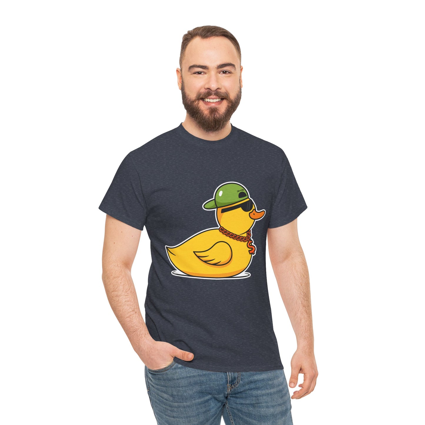 Unisex Heavy Cotton Tee (Gangster Duck)
