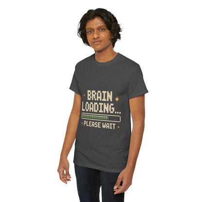 Unisex Heavy Cotton Tee (Brain Loading...Please Wait)