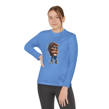 Youth Long Sleeve Competitor Tee (Cool Hedgehog)