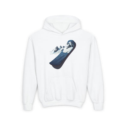 Youth Heavy Blend Hooded Sweatshirt (Mountain Snowboard)