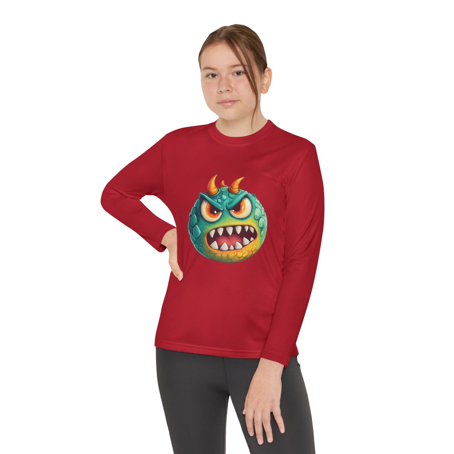 Youth Long Sleeve Competitor Tee (Green Monster 2)