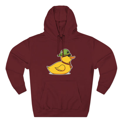 Three-Panel Fleece Hoodie (Gangster Duck)
