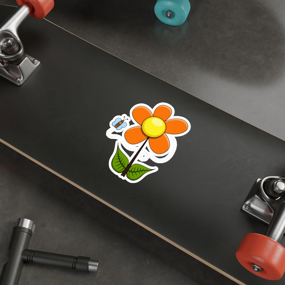 Die-Cut Stickers | Vibrant Art for Personalization (Flower & Butterfly)