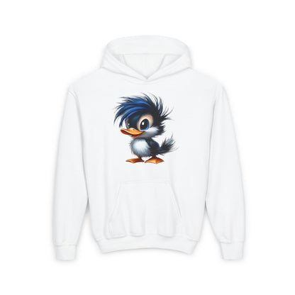 Youth Heavy Blend Hooded Sweatshirt (Blue Hair Duck)