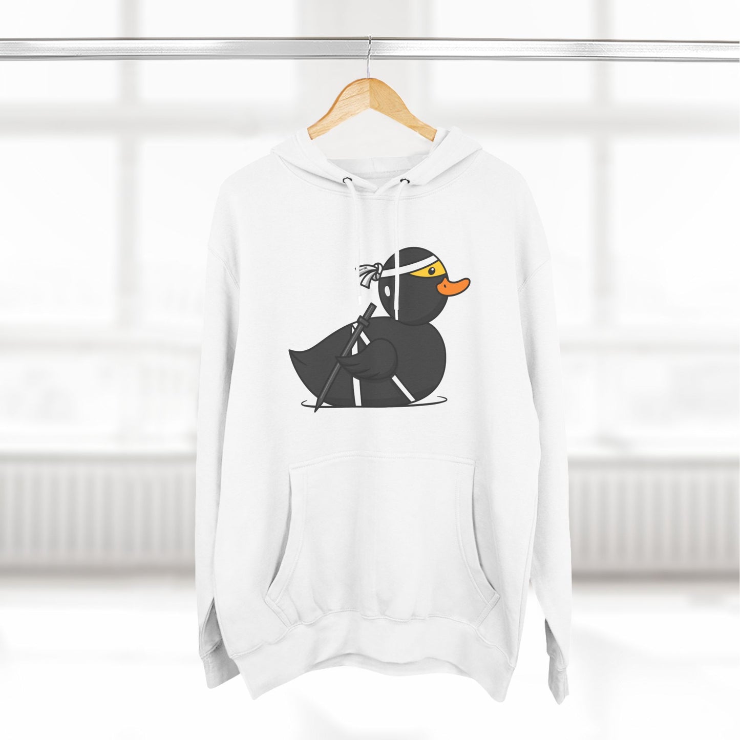 Three-Panel Fleece Hoodie (Ninja Duck)
