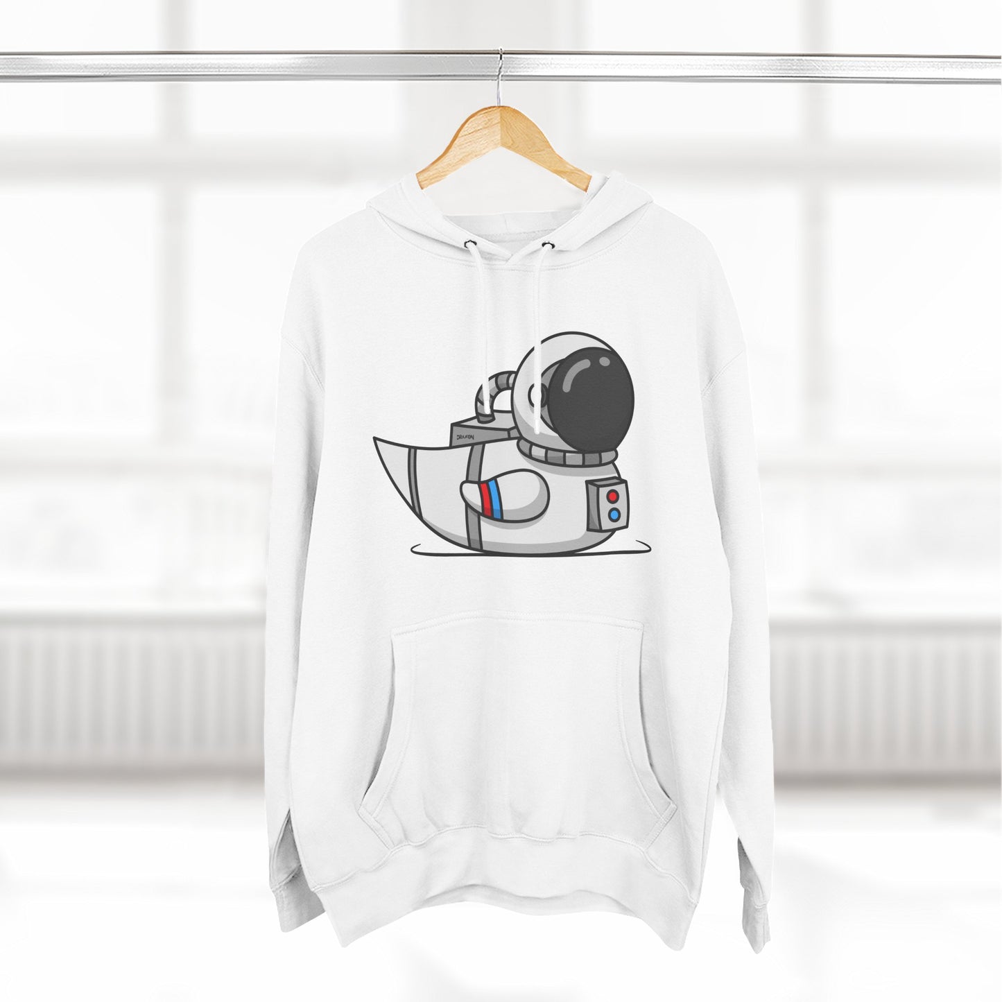 Three-Panel Fleece Hoodie (Astronaut Duck)