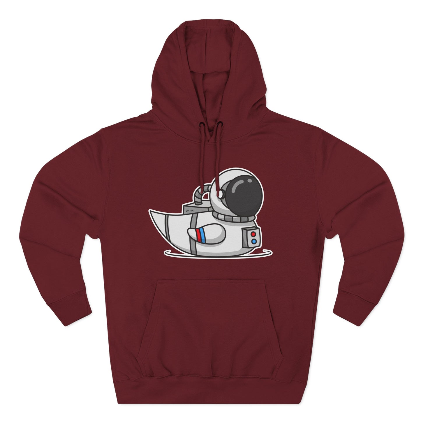 Three-Panel Fleece Hoodie (Astronaut Duck)