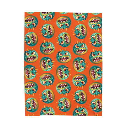 Velveteen Plush Blanket (Green Monster 2)