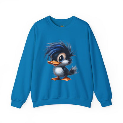 Unisex Heavy Blend™ Crewneck Sweatshirt (Blue Hair Duck)