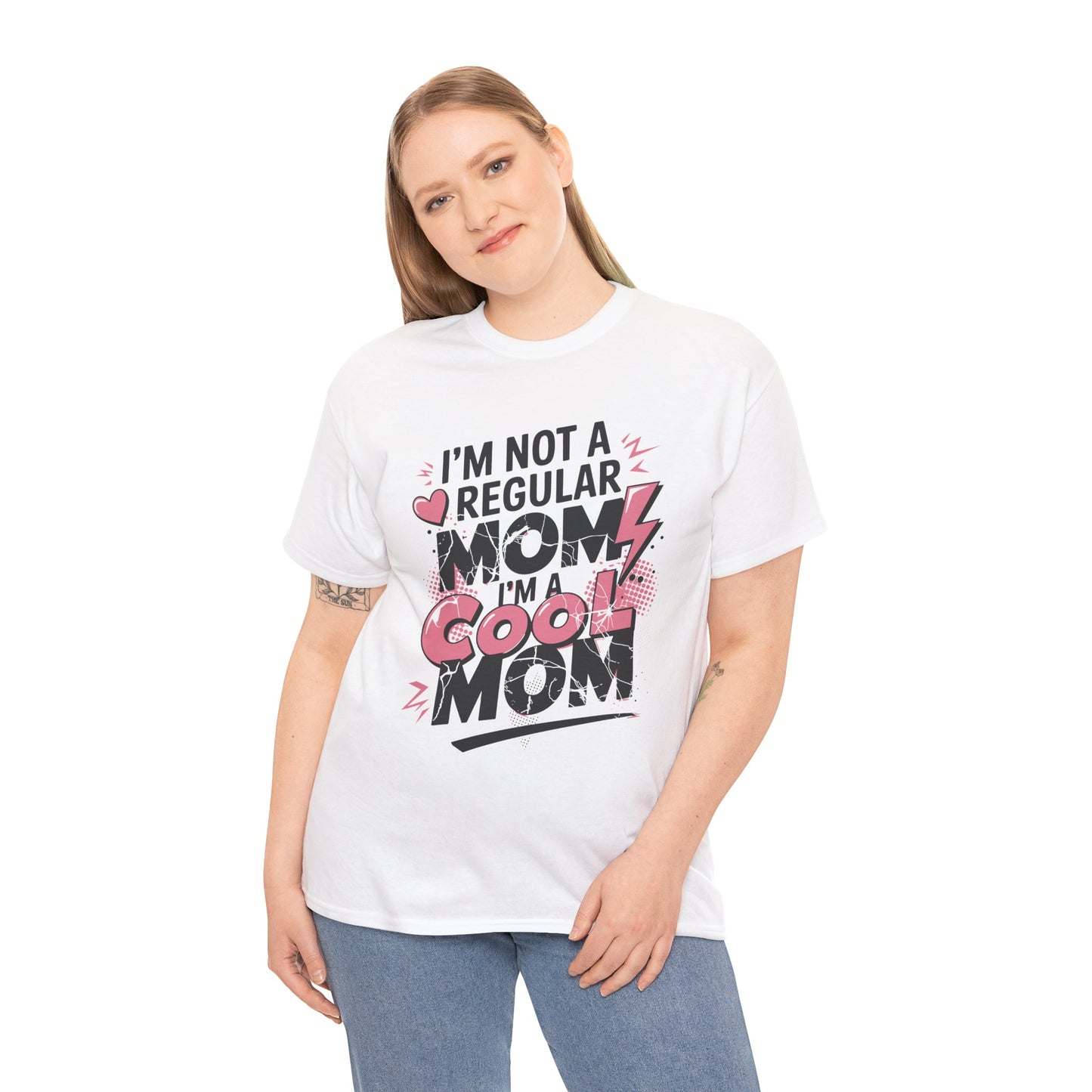 Unisex Heavy Cotton Tee (I'm Not a Regular Mom, I'm a Cool Mom)