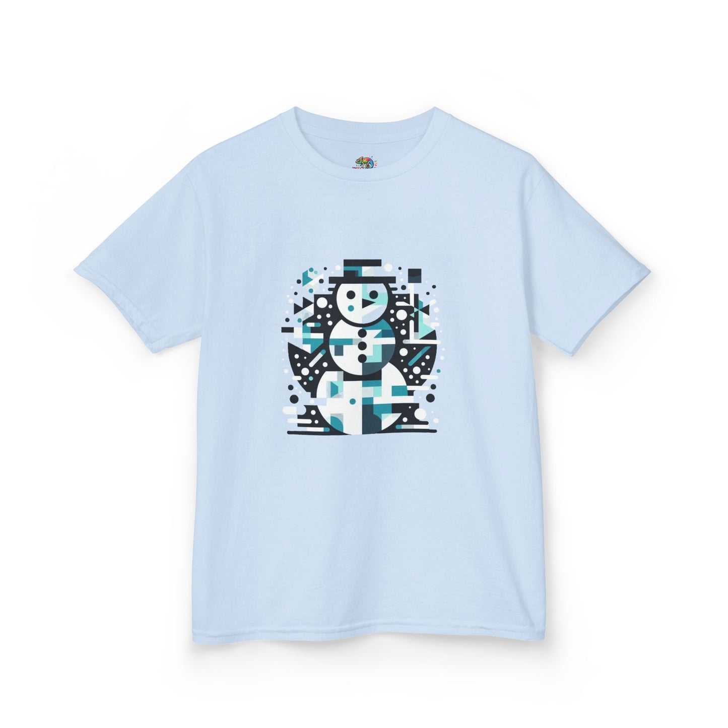 Kids Heavy Cotton T-Shirt (Abstract Snowman)