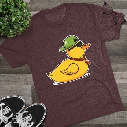 Unisex Tri-Blend Crew Tee (Ninja Duck)