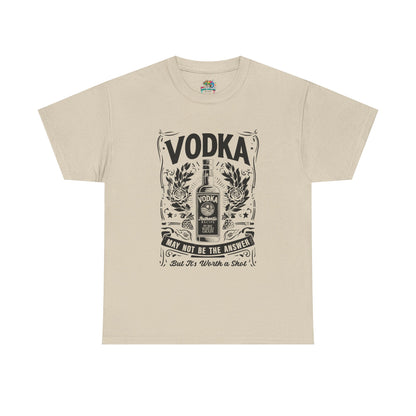 Unisex Heavy Cotton Tee (Vodka - Worth a Shot)