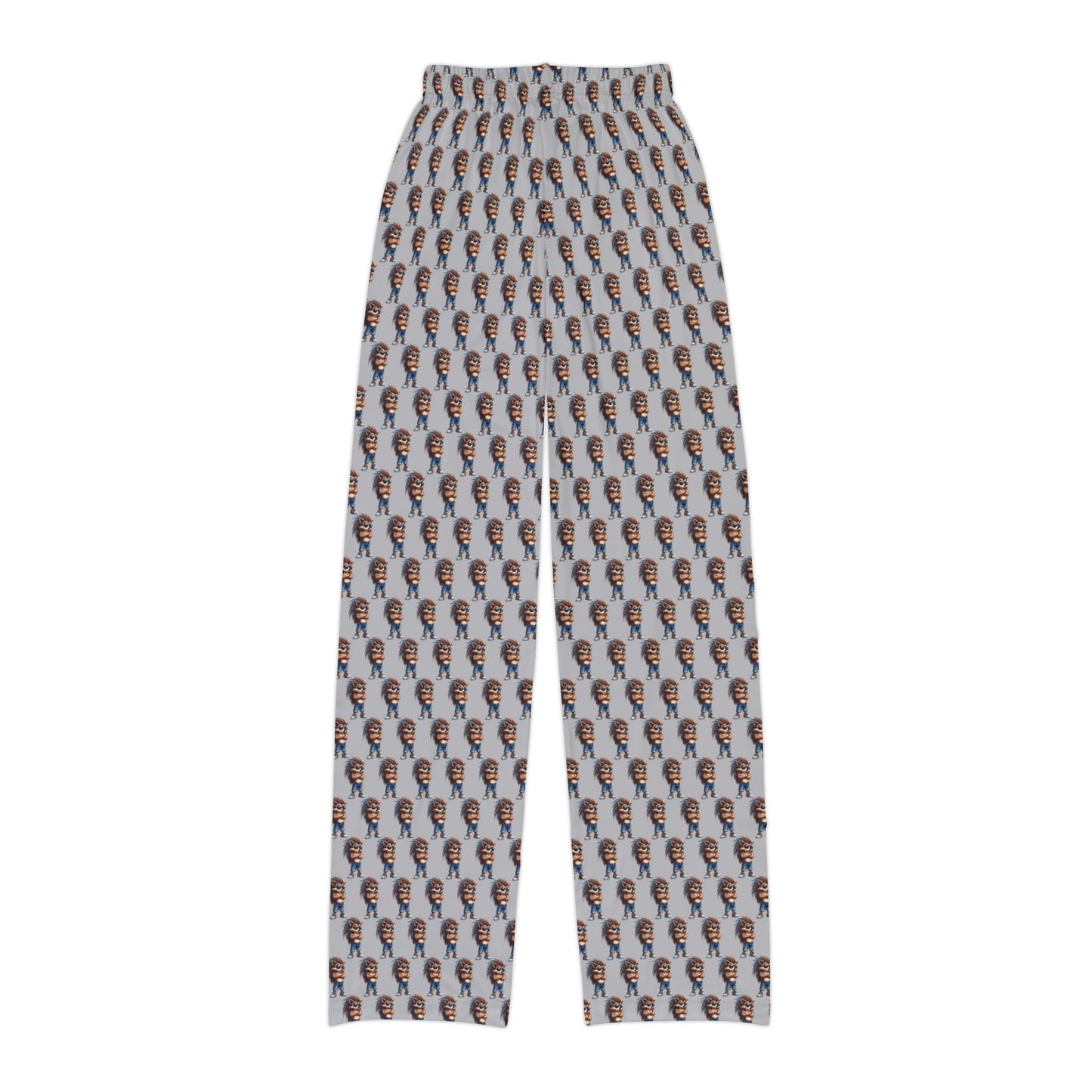 Kids Lounge Pants -AOP Light Grey (Cool Hedgehog)