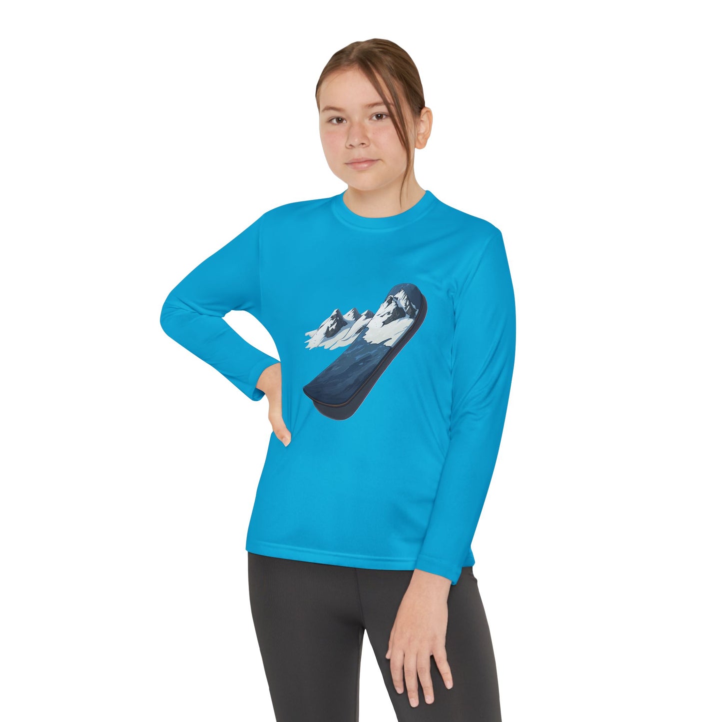 Youth Long Sleeve Competitor Tee (Mountain Snowboard)