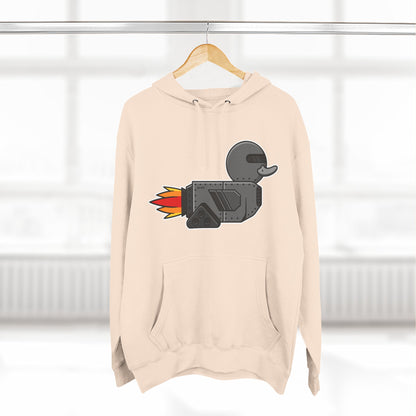 Three-Panel Fleece Hoodie (Robot Duck)
