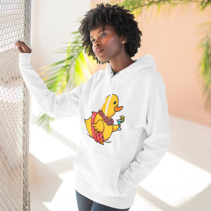 Three-Panel Fleece Hoodie (Tropical Duck)