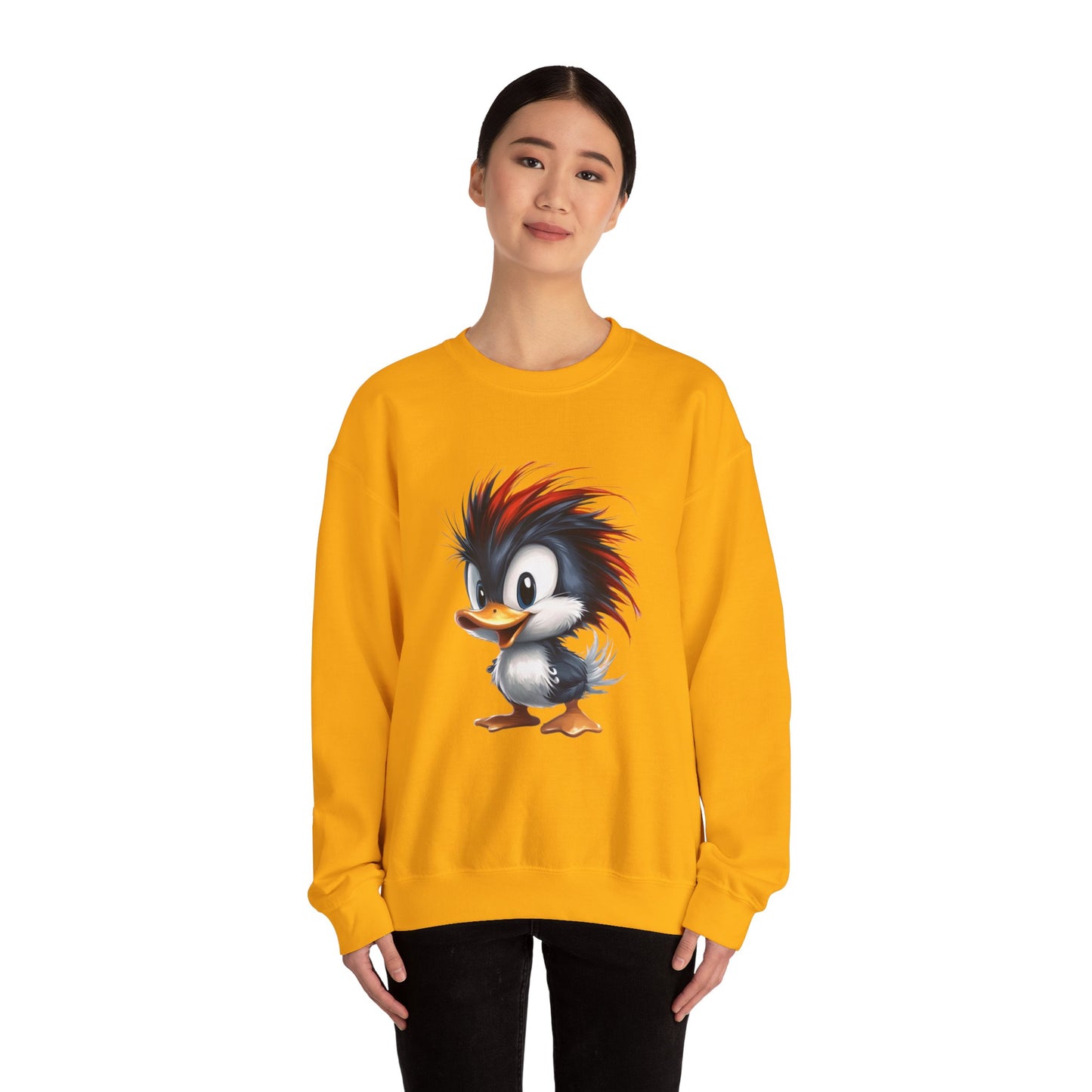 Unisex Heavy Blend™ Crewneck Sweatshirt (Red Hair Duck)