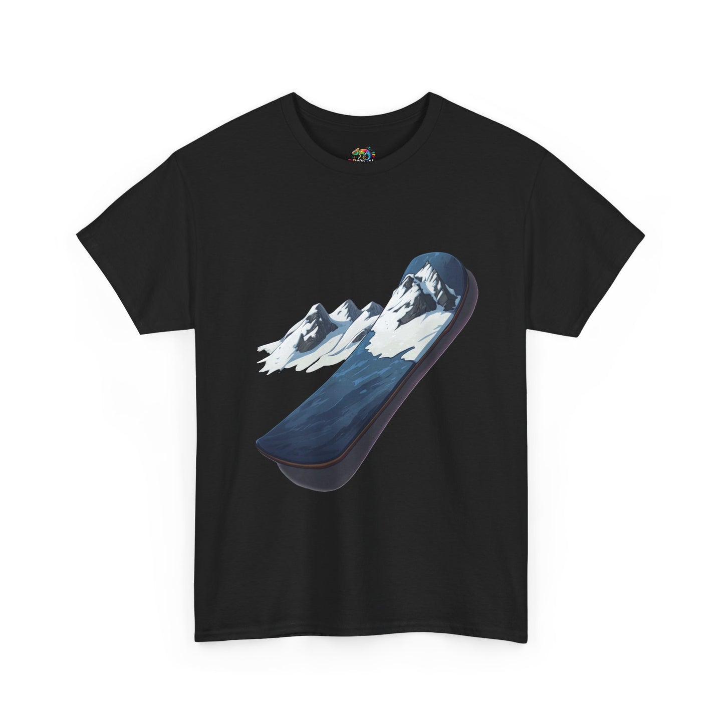 Unisex Heavy Cotton Tee (Mountain Snowboard)